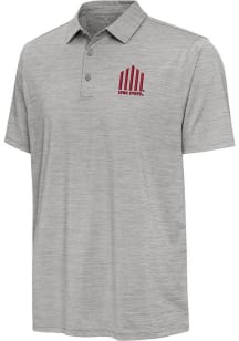 Antigua Iowa State Cyclones Mens Grey Hidden Blooming Short Sleeve Polo