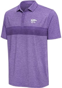 Mens K-State Wildcats Purple Antigua Dashing Short Sleeve Polo Shirt