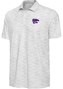 Antigua K-State Wildcats Mens White Swell Short Sleeve Polo
