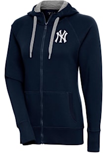 Antigua New York Yankees Womens Navy Blue Victory Long Sleeve Full Zip Jacket