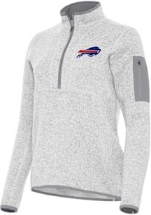 Antigua Buffalo Bills Womens Grey Fortune Qtr Zip