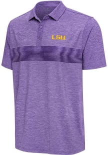 Antigua LSU Tigers Mens Purple Dashing Short Sleeve Polo