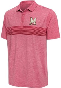 Mens Maryland Terrapins Red Antigua Dashing Short Sleeve Polo Shirt