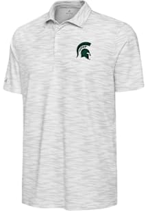 Antigua Michigan State Spartans Mens White Swell Short Sleeve Polo