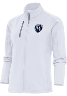 Antigua Sporting Kansas City Womens White Generation Light Weight Jacket