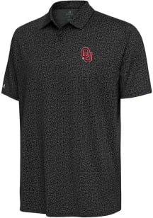 Antigua Oklahoma Sooners Mens Grey Blooming Short Sleeve Polo