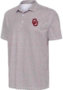 Antigua Oklahoma Sooners Mens White Star Short Sleeve Polo
