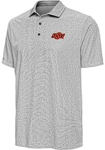 Antigua Oklahoma State Cowboys Mens Black Pave Short Sleeve Polo