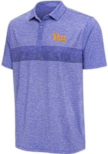 Antigua Pitt Panthers Mens Blue Dashing Short Sleeve Polo