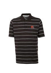 Antigua Cleveland Browns Mens Brown Deluxe Short Sleeve Polo