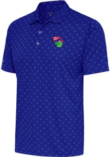 Antigua Philadelphia Phillies Mens Blue Spark Design Short Sleeve Polo