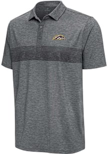 Antigua Western Michigan Broncos Mens Grey Dashing Short Sleeve Polo