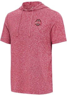 Ohio State Buckeyes Red Antigua Member Short Sleeve Hoods