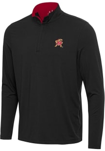 Mens Maryland Terrapins Black Antigua Content Qtr Zip Pullover