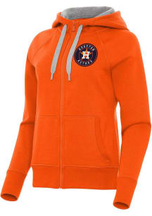 Antigua Houston Astros Womens Orange Victory Long Sleeve Full Zip Jacket