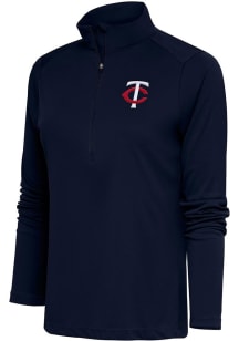 Antigua Minnesota Twins Womens Navy Blue Tribute Qtr Zip