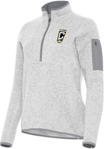 Antigua Columbus Crew Womens Grey Fortune Qtr Zip