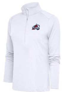 Antigua Colorado Avalanche Womens White Tribute Qtr Zip