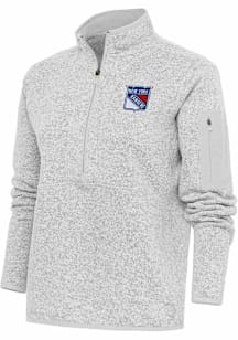 Antigua New York Rangers Womens Grey Fortune Qtr Zip