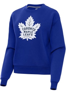 Antigua Toronto Maple Leafs Womens Blue Victory Crew Sweatshirt