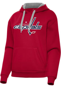 Antigua Washington Capitals Womens Red Victory Design Hooded Sweatshirt