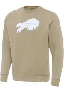 Antigua Buffalo Bills Mens Khaki Victory Long Sleeve Crew Sweatshirt