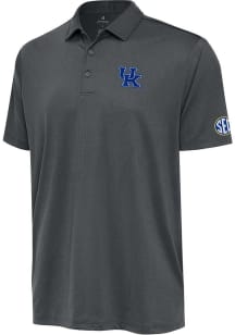 Antigua Kentucky Wildcats Mens Blue Ellipse Design Short Sleeve Polo