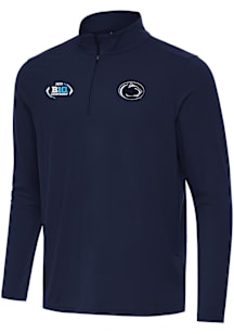 Antigua Penn State Nittany Lions Mens Navy Blue 2024 Big Ten Football Intent Long Sleeve Qtr Zip P..