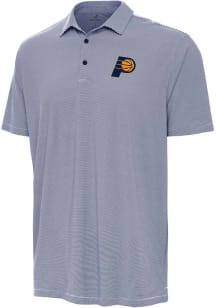 Antigua Indiana Pacers Mens Navy Blue Twine Short Sleeve Polo