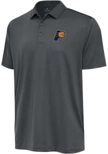 Antigua Indiana Pacers Mens Charcoal Ellipse Short Sleeve Polo