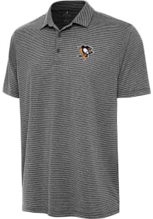 Antigua Pittsburgh Penguins Mens Black Scheme Short Sleeve Polo