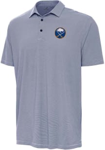 Antigua Buffalo Sabres Mens Navy Blue Twine Short Sleeve Polo