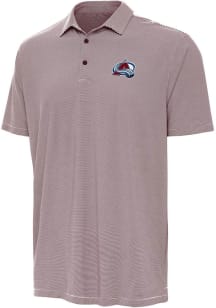 Antigua Colorado Avalanche Mens Maroon Twine Short Sleeve Polo