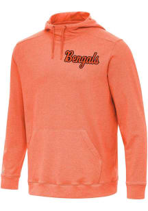 Antigua Cincinnati Bengals Mens Orange Cloud Long Sleeve Hoodie