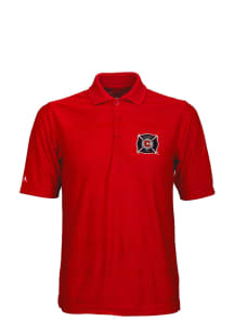Antigua Chicago Fire Mens Red Illusion Short Sleeve Polo