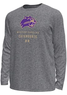 Under Armour Western Carolina Grey Stacked Logo Tech Stretch Long Sleeve T-Shirt