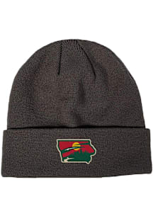 Colosseum Iowa Wild Charcoal Cuffed Knit Mens Knit Hat