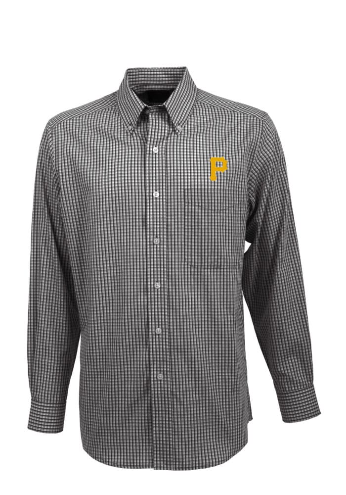 Pittsburgh Pirates Cutter & Buck Short Sleeve Stretch Oxford Button-Down  Shirt - Charcoal