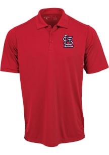 Antigua St Louis Cardinals Mens Red Tribute Short Sleeve Polo