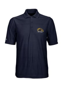 Antigua Kent State Golden Flashes Mens Navy Blue Illusion Short Sleeve Polo