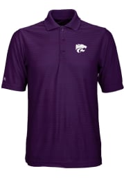 Antigua K-State Wildcats Mens Purple Illusion Short Sleeve Polo