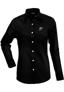 Antigua K-State Wildcats Womens Dynasty Long Sleeve Black Dress Shirt