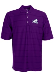Antigua TCU Horned Frogs Mens Purple Tone Short Sleeve Polo