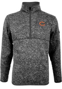 Antigua Chicago Bears Mens Grey Fortune Long Sleeve 1/4 Zip Pullover