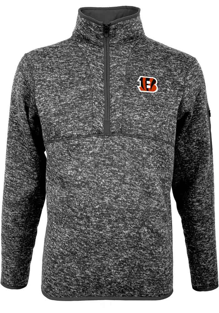 Antigua Cincinnati Bengals Mens Black Generation Long Sleeve 1/4