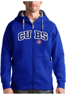 Antigua Chicago Cubs Mens Blue Victory Long Sleeve Full Zip Jacket