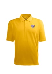 Antigua West Chester Golden Rams Mens Gold Pique Xtra-Lite Short Sleeve Polo