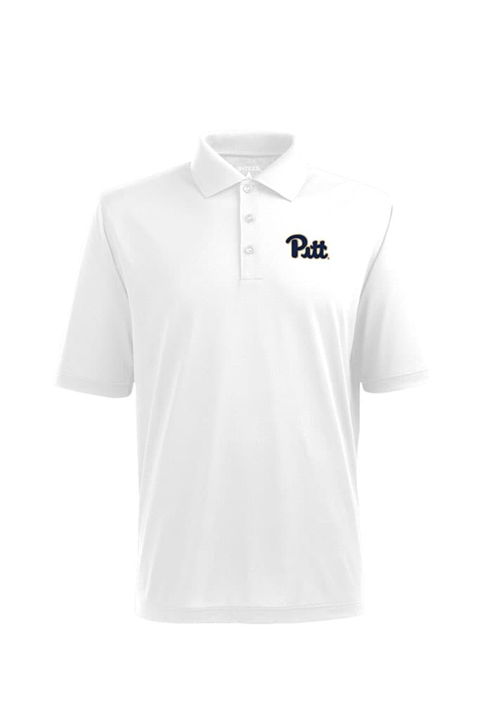 Men's Pittsburgh Steelers Antigua Black Pique Xtra-Lite Polo