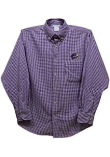 Vive La Fete Western Carolina Baby Purple Gingham Long Sleeve Polo