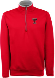 Antigua Texas Tech Red Raiders Mens Red Leader Long Sleeve 1/4 Zip Pullover